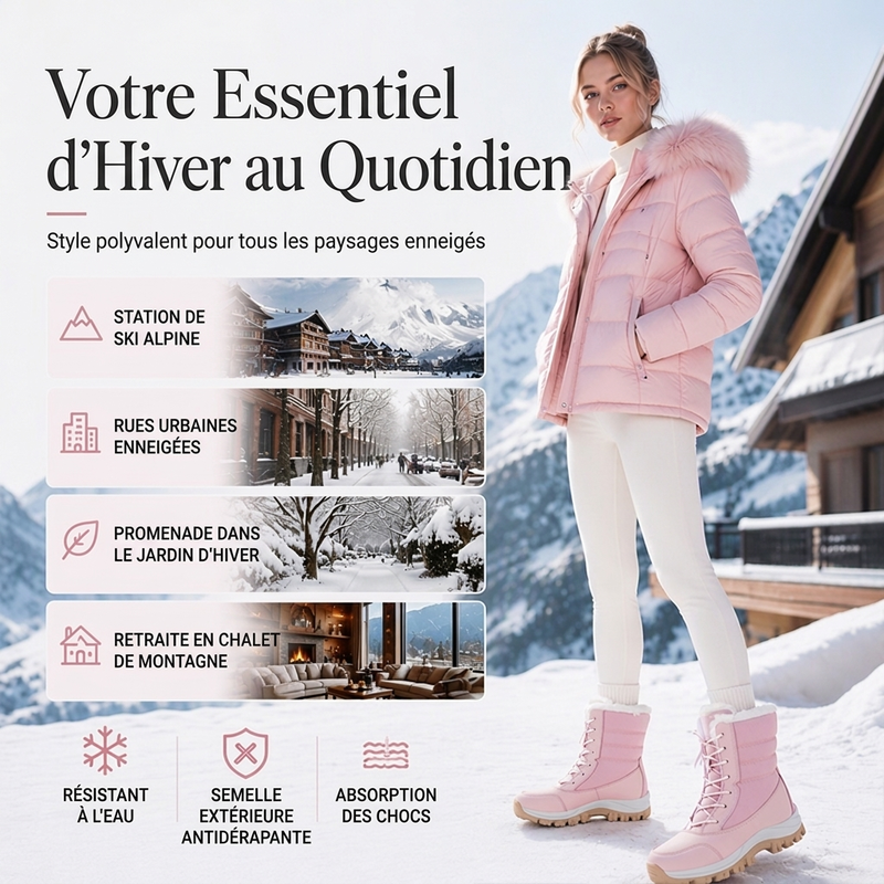 🥳💞 +26 000 vendues🔥👢Bottes de neige chaudes et imperméables pour femme