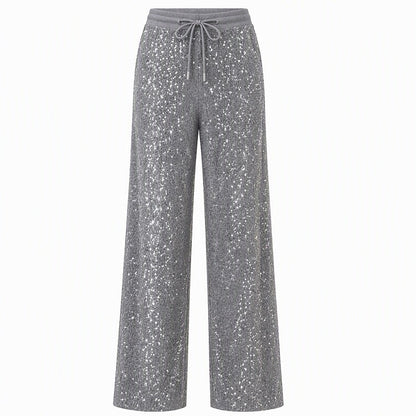 🔥 50% de réduction 🔥Pantalon large à paillettes scintillantes pour femme