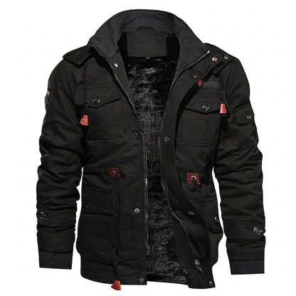 💖Soldes ! Prix cassés💖Veste d'hiver thermique pour hommes avec capuche amovible