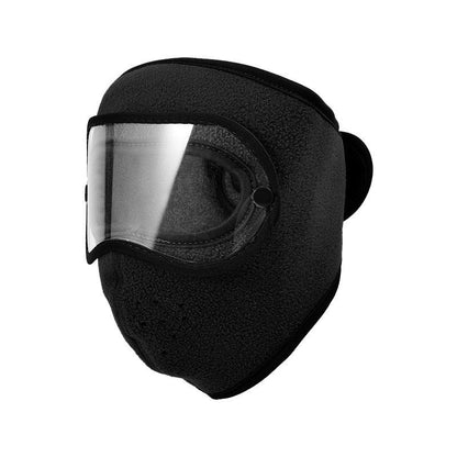 Masque facial d'hiver coupe-vent et chaud avec lunettes HD