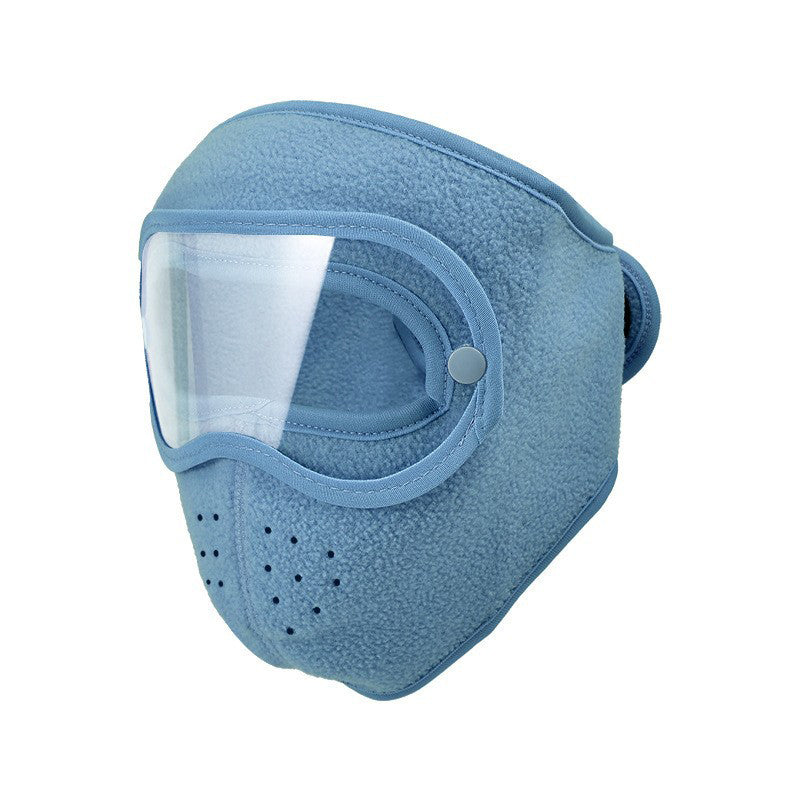 Masque facial d'hiver coupe-vent et chaud avec lunettes HD