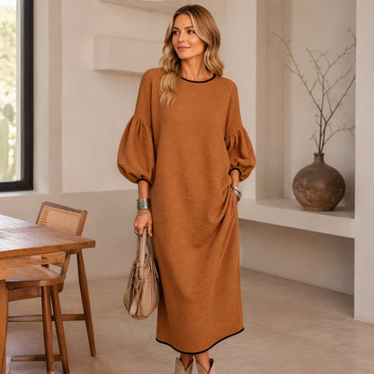 🌸50 % de réduction 💖 Robe à manches bouffantes pour femme