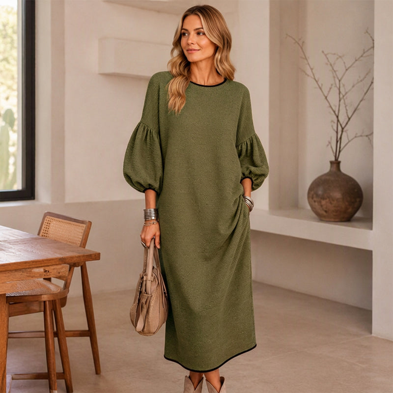 🌸50 % de réduction 💖 Robe à manches bouffantes pour femme