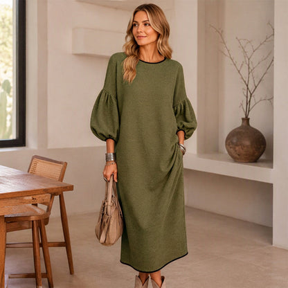 🌸50 % de réduction 💖 Robe à manches bouffantes pour femme