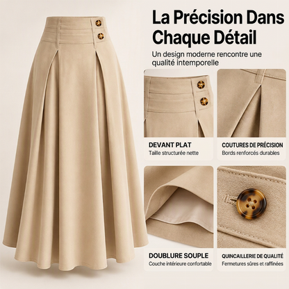 ⏳50% DE RÉDUCTION! 👗Jupe Longue Taille Haute Évasée Plissée, Coupe qui affine la silhouette
