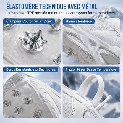 ❄️ 50 % de réduction !! 🧊 Crampons antidérapants à 14 dents
