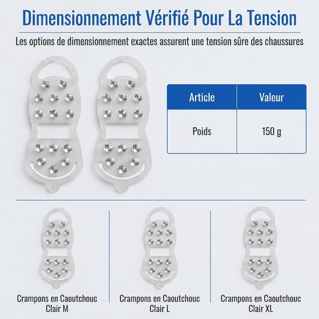 ❄️ 50 % de réduction !! 🧊 Crampons antidérapants à 14 dents