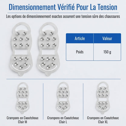 ❄️ 50 % de réduction !! 🧊 Crampons antidérapants à 14 dents