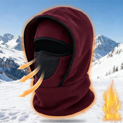 Cagoule thermique coupe-vent, masque facial
