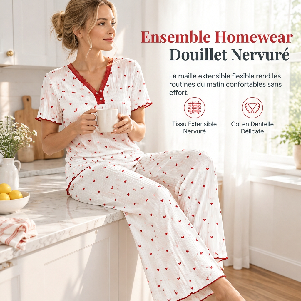 Ensemble de pyjama imprimé pour femme