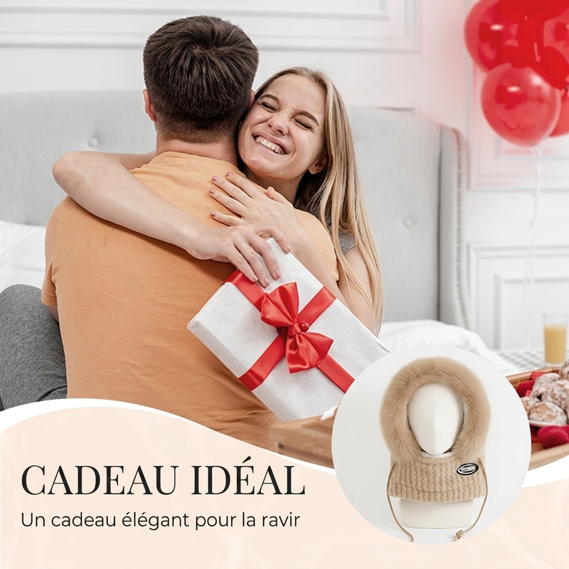 Écharpe-masque à capuche 3-en-1 d'hiver pour femme