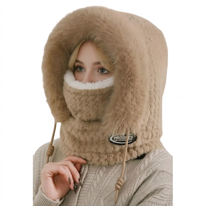 Écharpe-masque à capuche 3-en-1 d'hiver pour femme