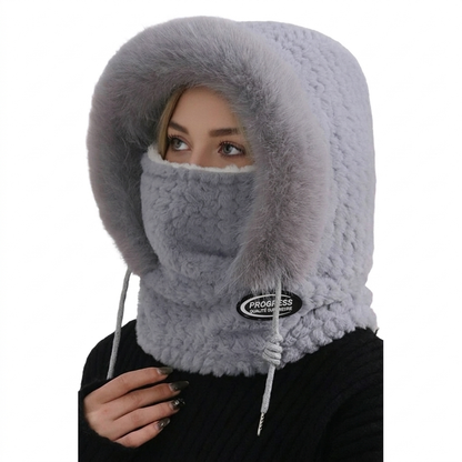 Écharpe-masque à capuche 3-en-1 d'hiver pour femme