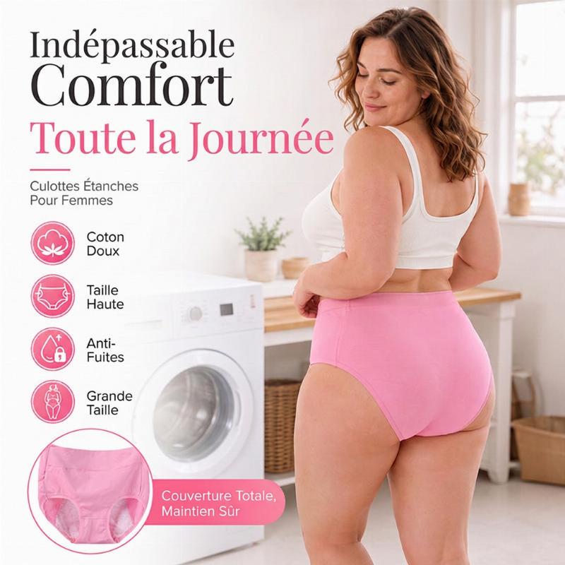 🩲Culottes Menstruelles Grande Taille pour Femmes