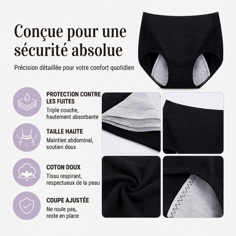 🩲Culottes Menstruelles Grande Taille pour Femmes