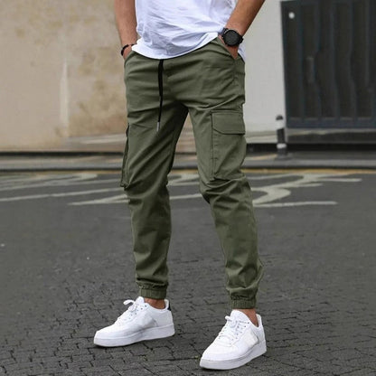 Pantalon cargo décontracté d'extérieur pour hommes avec cordon de serrage