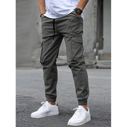 Pantalon cargo décontracté d'extérieur pour hommes avec cordon de serrage