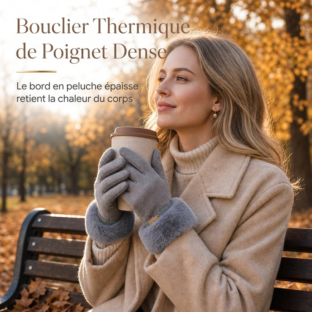 Gants thermiques d'hiver pour femmes compatibles avec écran tactile, coupe-vent et chauds pour le cyclisme et la conduite en extérieur