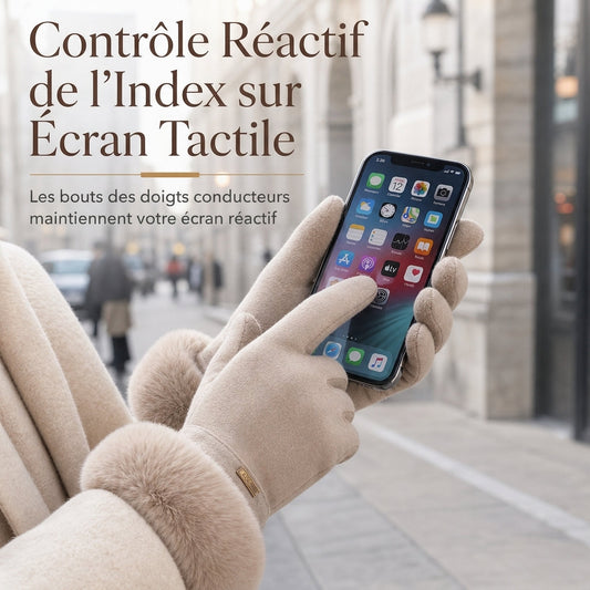 Gants thermiques d'hiver pour femmes compatibles avec écran tactile, coupe-vent et chauds pour le cyclisme et la conduite en extérieur