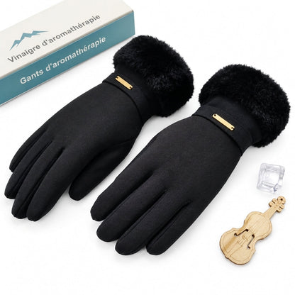 Gants thermiques d'hiver pour femmes compatibles avec écran tactile, coupe-vent et chauds pour le cyclisme et la conduite en extérieur