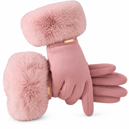 Gants thermiques d'hiver pour femmes compatibles avec écran tactile, coupe-vent et chauds pour le cyclisme et la conduite en extérieur