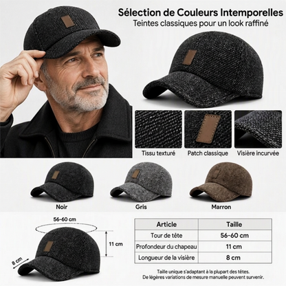 🧢Casquette de baseball chaude pour homme avec protège-oreilles