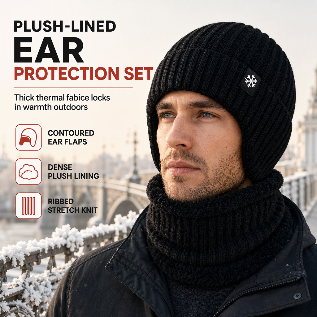 Bonnet d'hiver en tricot pour homme