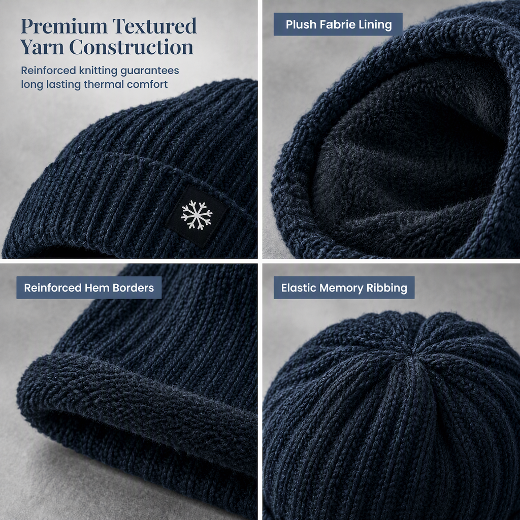 Bonnet d'hiver en tricot pour homme