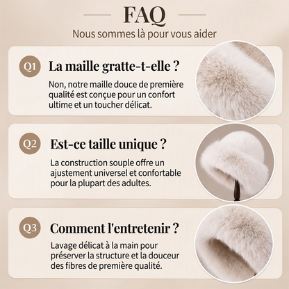 Chapeau chaud élégant en fausse fourrure pour femme