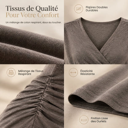 ✨ Haut à manches longues et col en V pour femme🌸
