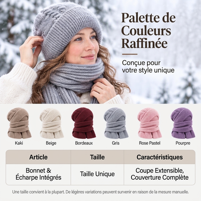 💖 Doux et agréable au toucher | Écharpe d'hiver à capuche pour femme
