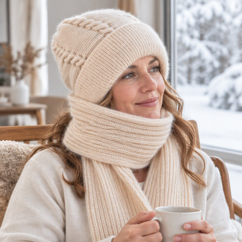 💖 Doux et agréable au toucher | Écharpe d'hiver à capuche pour femme