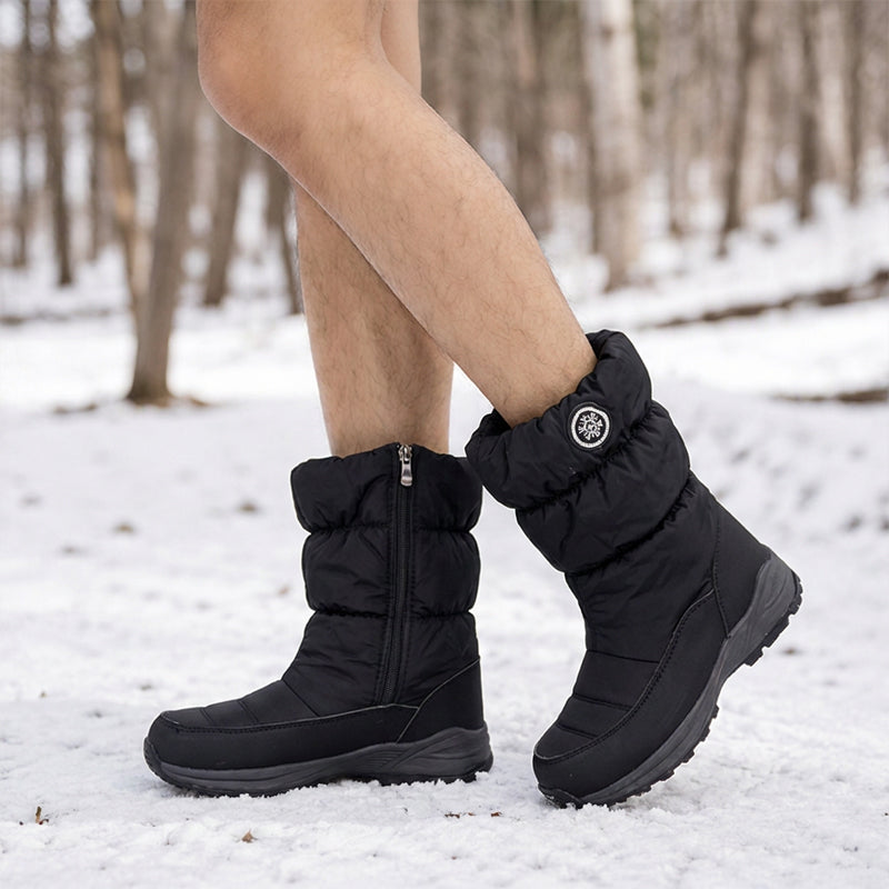 Bottes de neige d'hiver mi-mollet antidérapantes pour femmes