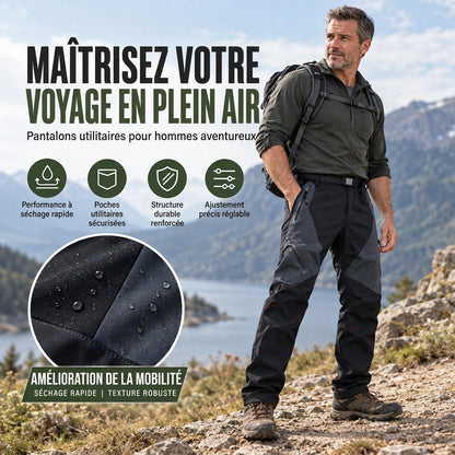 Pantalon cargo extérieur séchage rapide pour homme