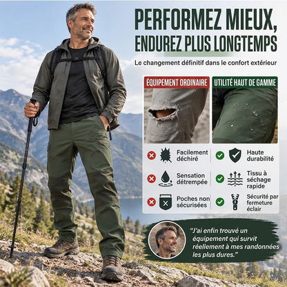 Pantalon cargo extérieur séchage rapide pour homme