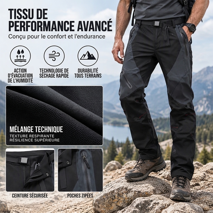 Pantalon cargo extérieur séchage rapide pour homme