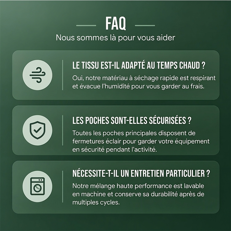 Pantalon cargo extérieur séchage rapide pour homme