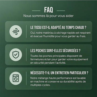 Pantalon cargo extérieur séchage rapide pour homme