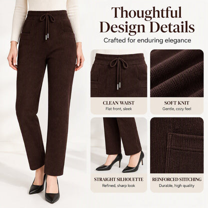 Pantalon thermique en velours côtelé d'hiver pour femme