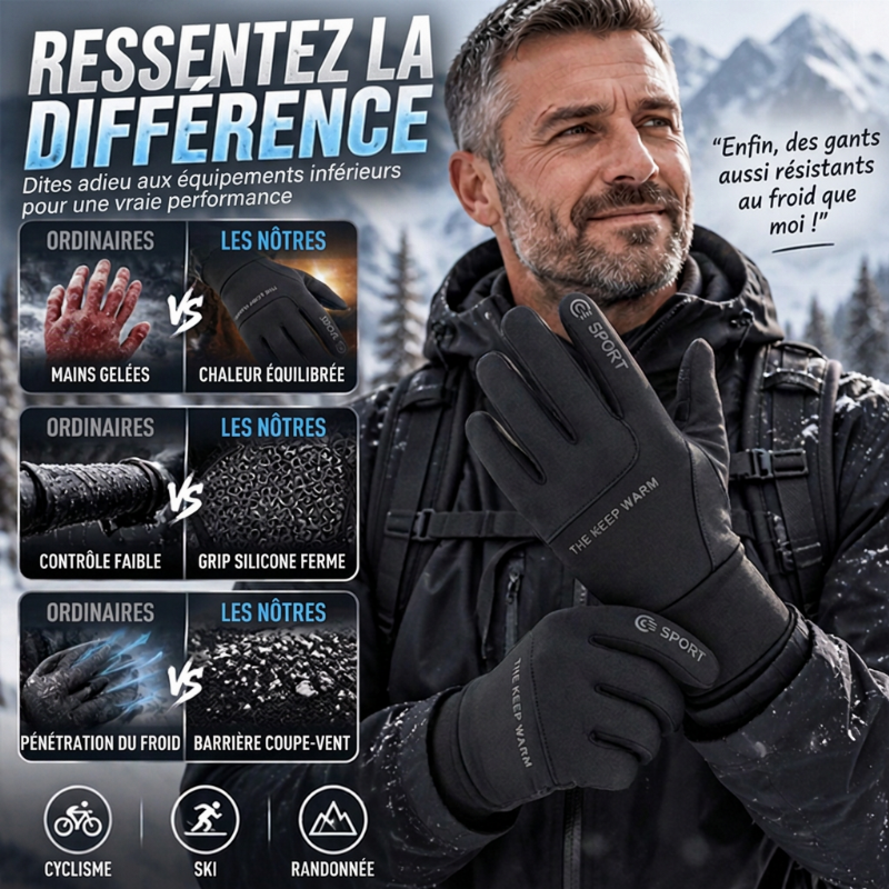 🎁 50 % de réduction ! 🧤 Gants de sport coupe-vent, compatibles avec les écrans tactiles