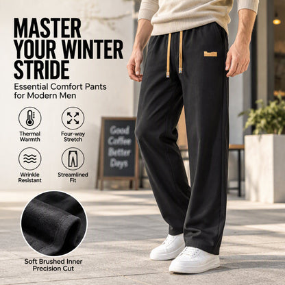 🔥Pantalon thermique d'hiver à coupe droite pour homme