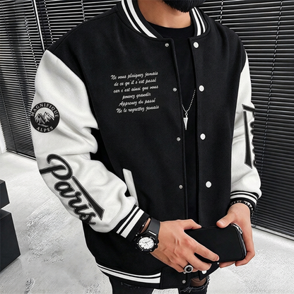 Veste de baseball bicolore pour homme
