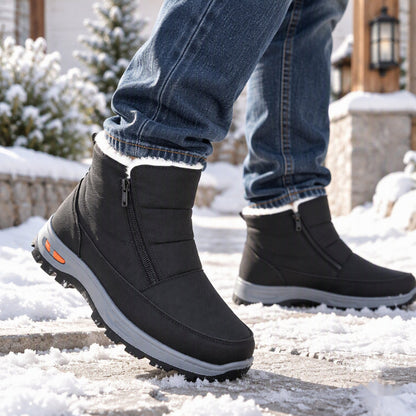 Bottes de neige d'hiver pour hommes, doublure en peluche, imperméables