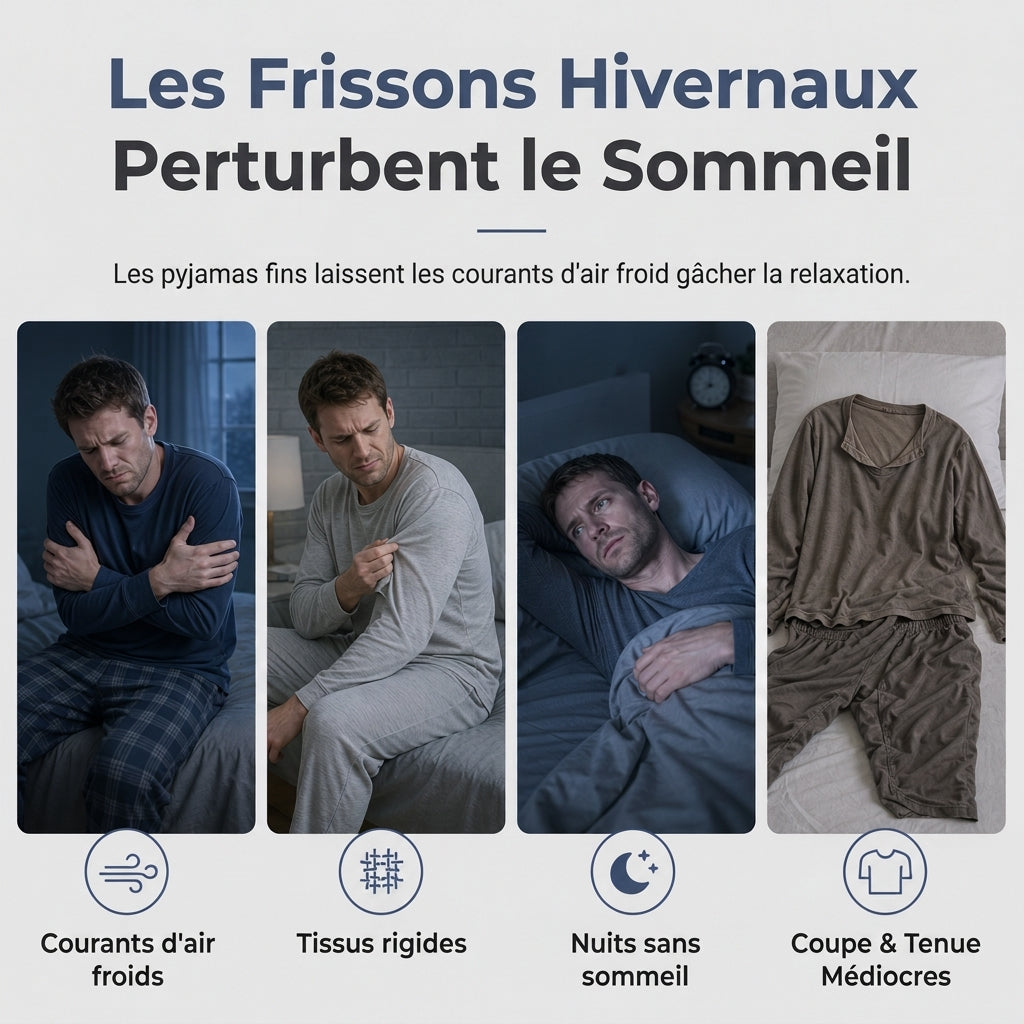 Ensemble de pyjama confortable en maille pour homme