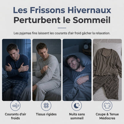 Ensemble de pyjama confortable en maille pour homme