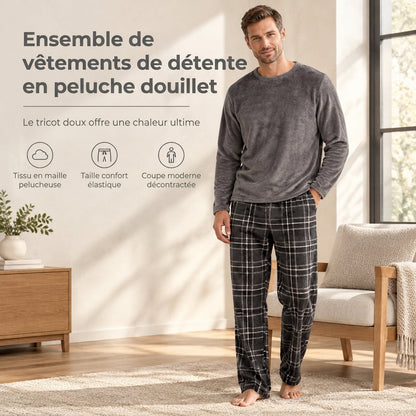 Ensemble de pyjama confortable en maille pour homme