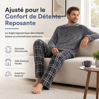 Ensemble de pyjama confortable en maille pour homme