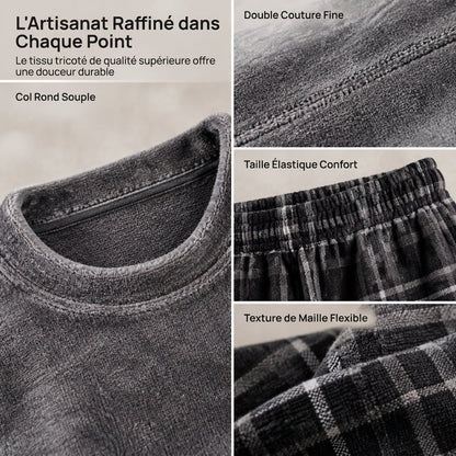 Ensemble de pyjama confortable en maille pour homme