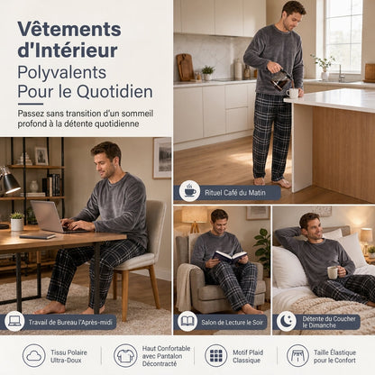 Ensemble de pyjama confortable en maille pour homme
