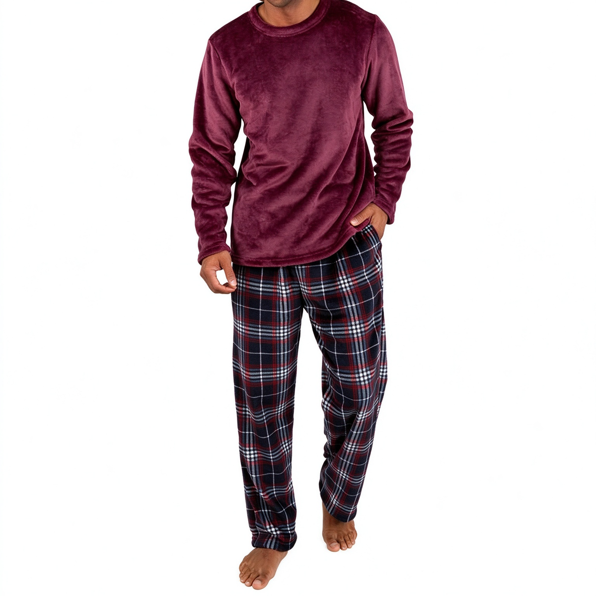 Ensemble de pyjama confortable en maille pour homme